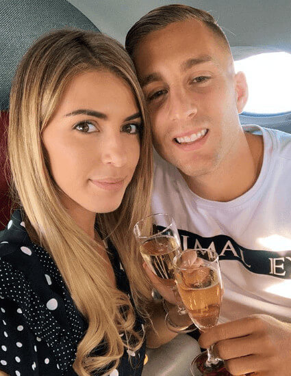 A Glass Of champagne With His Girlfriend